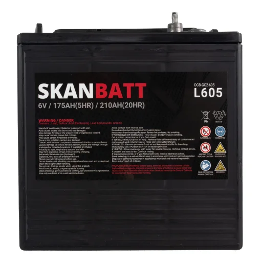 SKANBATT L605 Deep Cycle Batteri 6V 210Ah (264x181x276mm)