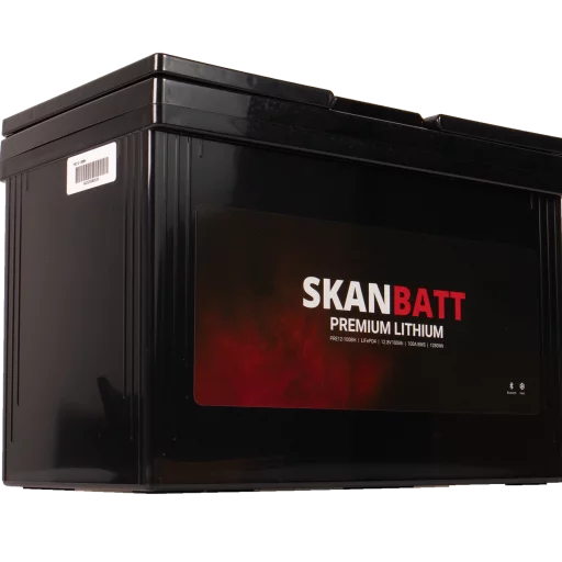 SKANBATT Premium Lithium - 12V 100Ah 100A BMS - 306x172x212mm - Bluetooth - Heat - 8 Års garanti