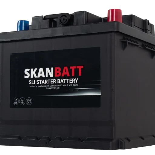 SKANBATT SLI Startbatteri 12V 44AH 350CCA (207x175x190mm) +R