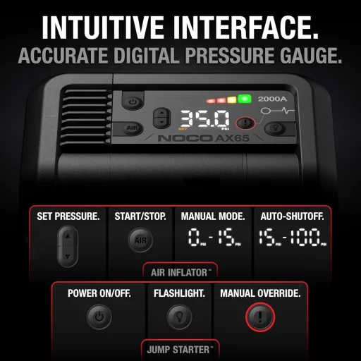 NOCO Lithium Startbooster 12V 2000Amp med luftkompressor