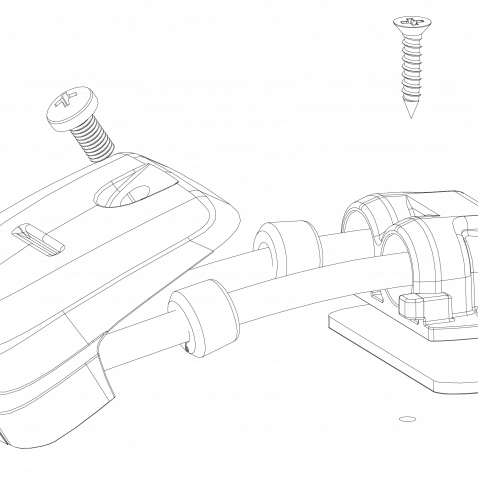 Scanstrut DS-HD6 SORT dobbel kabelgjennomføring