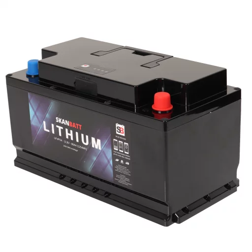 SKANBATT Bluetooth Lithium Batteri 12V 98AH 100A BMS - BOBILBATTERI