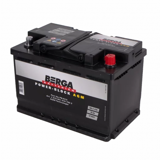 BERGA Power Block AGM 12V 70AH 760CCA (278/175/190mm)