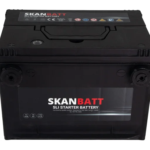 SKANBATT SLI Startbatteri 12V 70AH 770CCA (260x174x185mm) +L