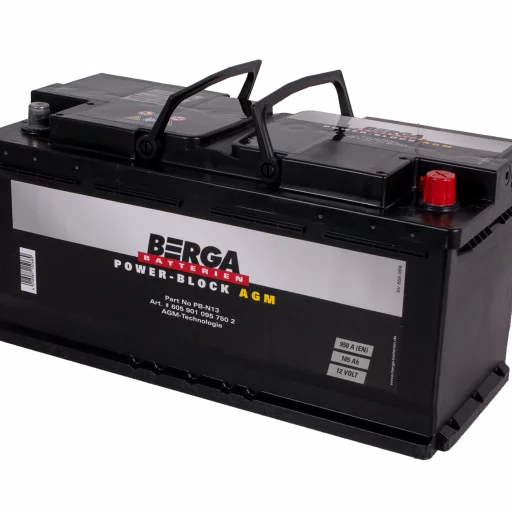 BERGA Power Block AGM 12V 105AH 950CCA (394/175/190mm)