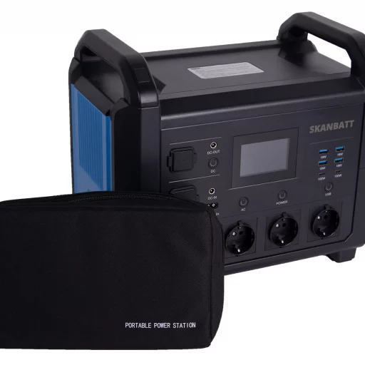 SKANBATT LITHIUM LPS 1536Wh Power Supply med 1600W Ren Sinus Inverter
