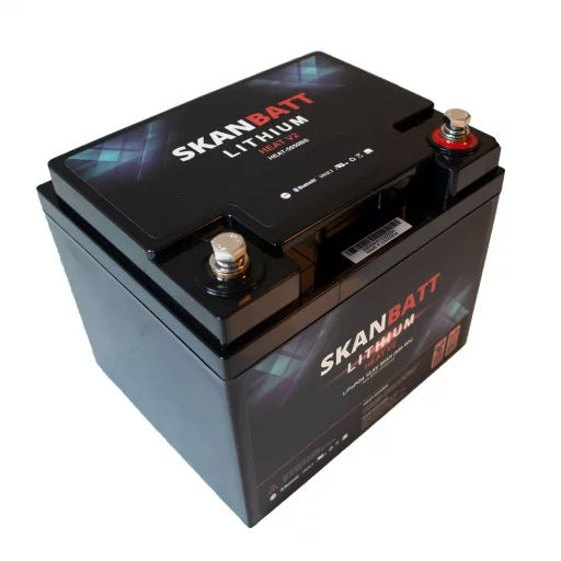 SKANBATT V2 Lithium HEAT Batteri 12V 50Ah 50A BMS (198x166x169mm)