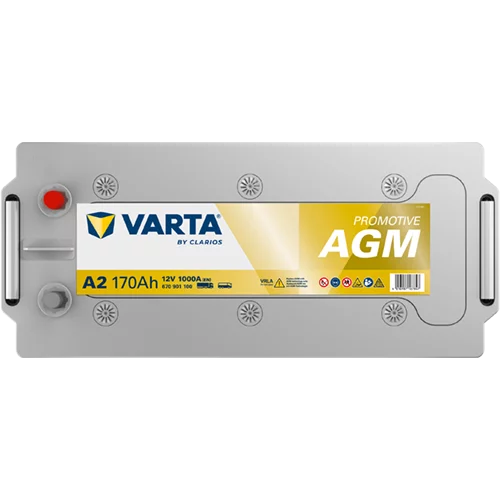VARTA Promotive AGM Batteri 12V 170AH 1000CCA EN (513x223x223mm) +venstre A2