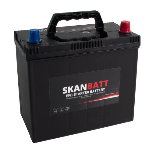SKANBATT EFB Startbatteri 12V 45AH 430CCA (238x129x223mm) +R