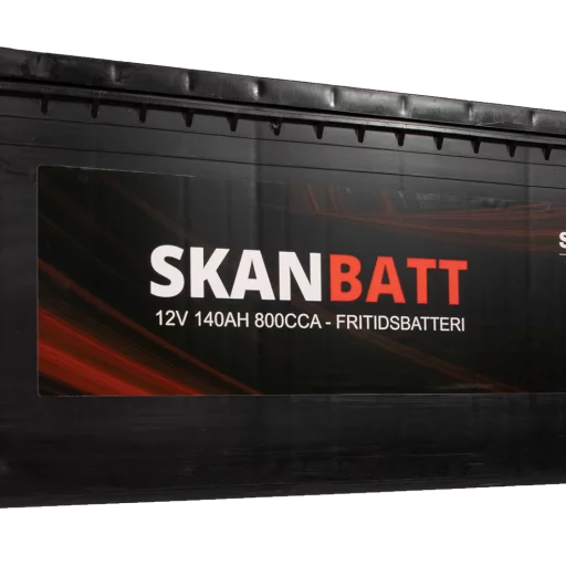 SKANBATT Fritidsbatteri 12V 140AH 800CCA (513x188x203/223mm) +venstre