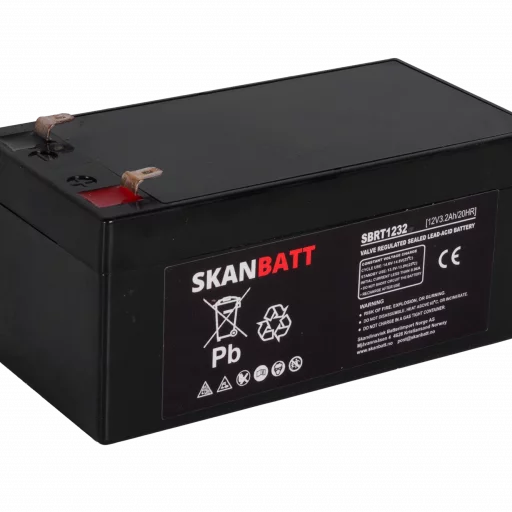 SKANBATT AGM Batteri 12V 3,2AH (134x67x61mm) F1