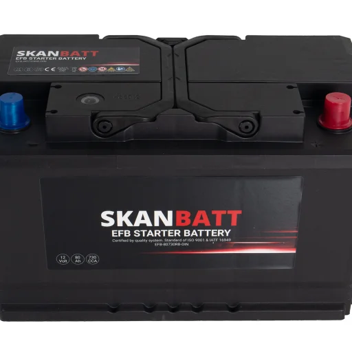 SKANBATT EFB Startbatteri 12V 80Ah 730CCA (315x175x190mm) +R