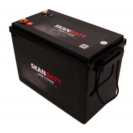 SKANBATT Base Lithium - 12V 200Ah 200A BMS - 345x190x245mm - 3 Års garanti