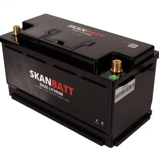 SKANBATT Base Lithium - 12V 150Ah 150A BMS - 355x175x188mm - Bluetooth - Heat - 3 Års garanti - Bobil