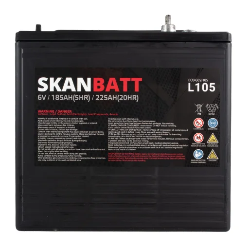 SKANBATT L105 Deep Cycle Batteri 6V 225Ah (264x181x276mm)