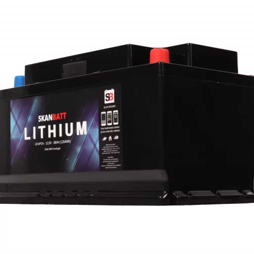 SKANBATT Bluetooth Lithium Batteri 12V 98AH 100A BMS - BOBILBATTERI