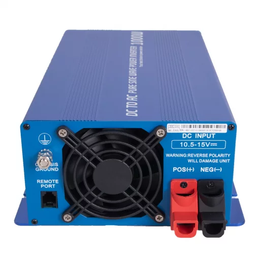 INVERTER 12V 1000W Ren sinus m/fjernkontroll (VEIL Kr. 3995.-)