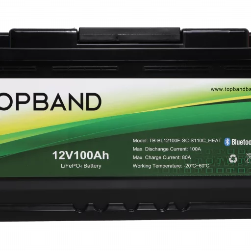 TOPBAND Lithium HEAT PRO - 12V 100AH - 100A BMS - BOBIL - Bluetooth og Varme (TOP-HEAT-RV)