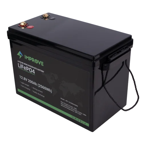 IMPROVE Lithium Batteri 12V 200Ah (LiFePO4) BMS 200A