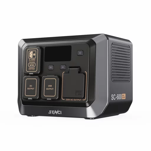 SENCI Lithium LPS 268Wh Power Station med 300W (600W) sinus inverter