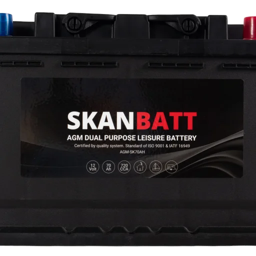 SKANBATT AGM Dual Purpose 12V 70AH 720CCA/850CA (278x175x190mm) +H