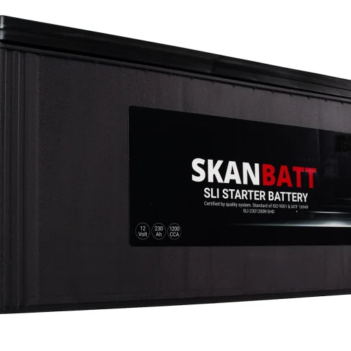 SKANBATT SLI SHD Startbatteri 12V 230AH 1200CCA (518x276x218mm) +R