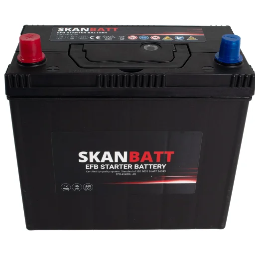 SKANBATT EFB Startbatteri 12V 45AH 430CCA (238x129x223mm) +L