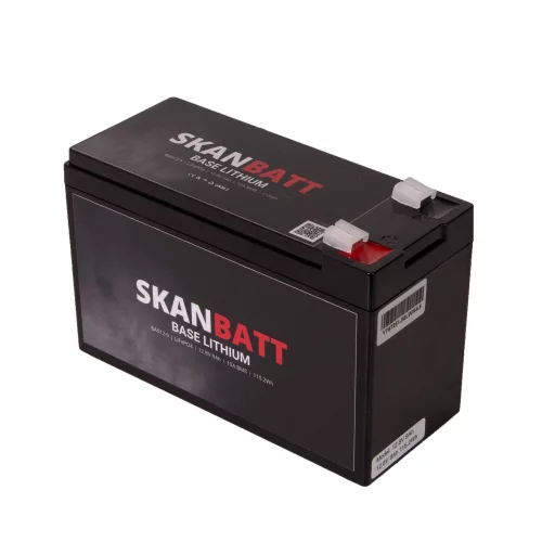 SKANBATT Base Lithium - 12V 9Ah 10A BMS - 150x65x95mm - 3 Års garanti