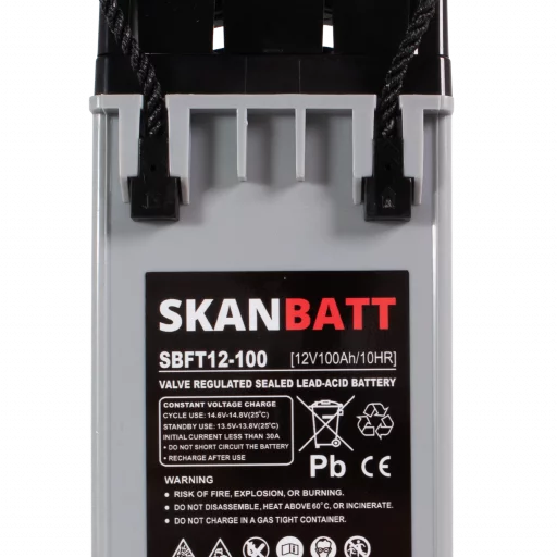 SKANBATT AGM Batteri 12V 100AH - Frontterminaler