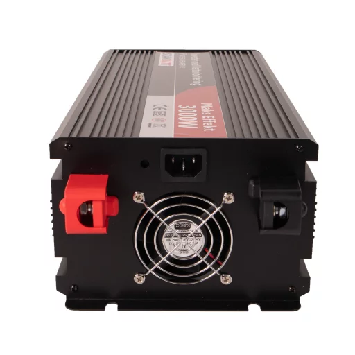 SKANBATT Inverter 12V 3000W Ren Sinus med Nettprioritering, Trådløs Fjernkontroll