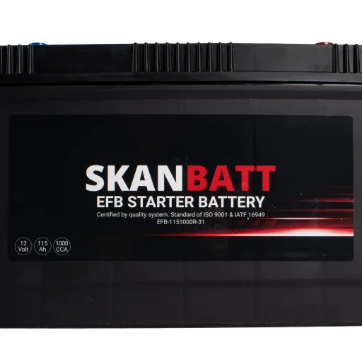 SKANBATT EFB Startbatteri 12V 115AH 1000CCA (330x173x239mm) +R