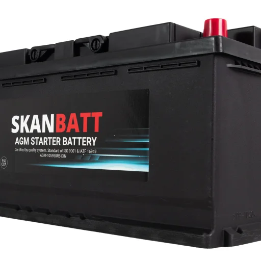 SKANBATT AGM Startbatteri 12V 105AH 950CCA (393x175x190mm) +R