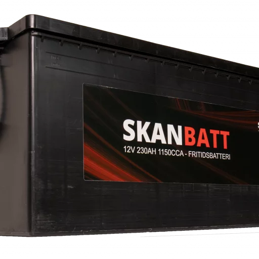 SKANBATT Fritidsbatteri 12V 230AH 1150CCA (518x276x210/242mm) +venstre