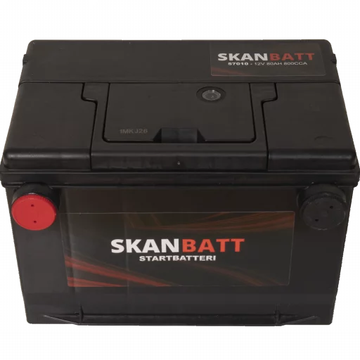 SKANBATT Startbatteri 12V 80AH 800CCA (260x179x180/180mm) +venstre