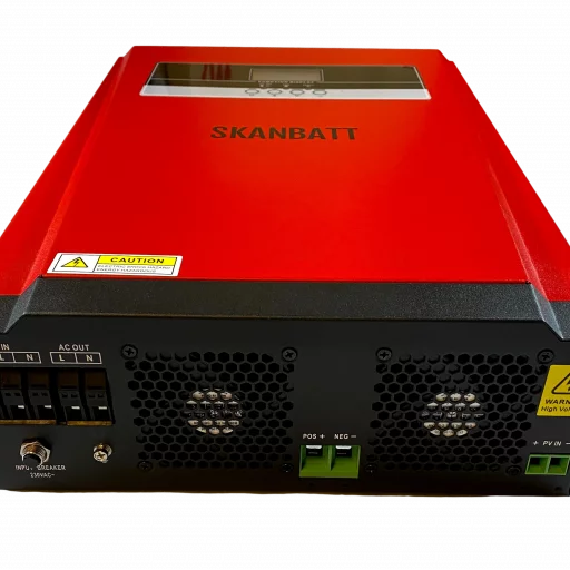 SKANBATT Pro Hybrid inverter 24V 3000W (6000W) MPPT 80A (VEIL kr. 9995.-)