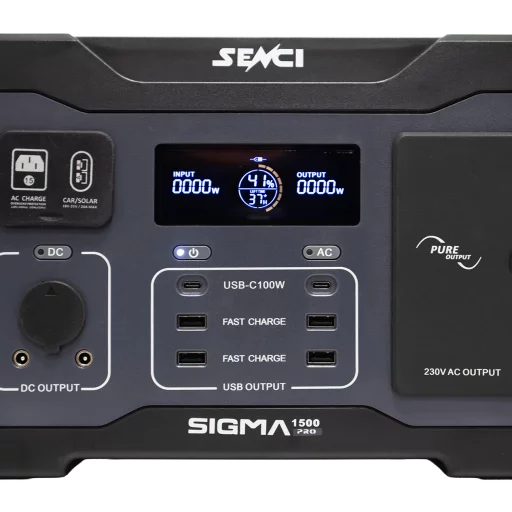 SENCI Lithium LPS 1152Wh Power Station med 1500W (3000W) sinus inverter