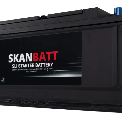 SKANBATT SLI HD Startbatteri 12V 135AH 910CCA (513x175x210mm) +R
