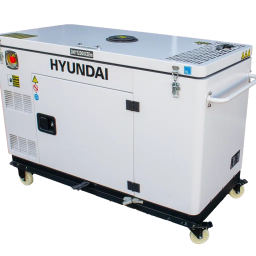 HYUNDAI DHY12000XSEm Strømaggregat 10000W 1-FAS 230V - Elektrisk start - Diesel - Forvarming - ATS - Vannkjølt