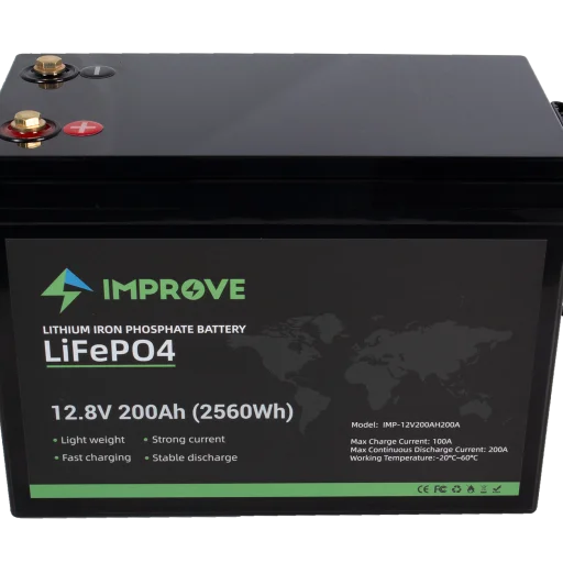 IMPROVE Lithium Batteri 12V 200Ah (LiFePO4) BMS 200A