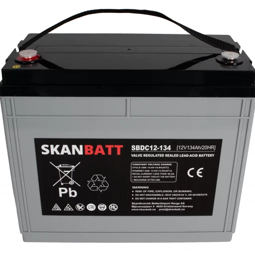 RITAR AGM Deep Cycle Batteri 12V 134AH C10 (340x173x280mm) +venstre