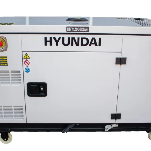 HYUNDAI DHY12000XSEm Strømaggregat 10000W 1-FAS 230V - Elektrisk start - Diesel - Forvarming - ATS - Vannkjølt
