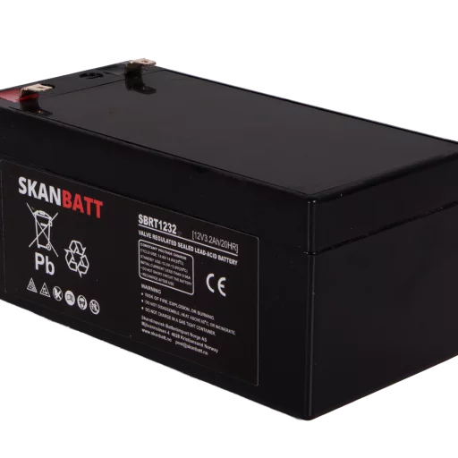 SKANBATT AGM Batteri 12V 3,2AH (134x67x61mm) F1