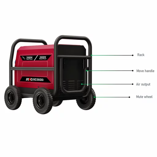 SENCI Lithium LPS 3840Wh Power Station med 3600W (7200W) sinus inverter - HD Utebruk