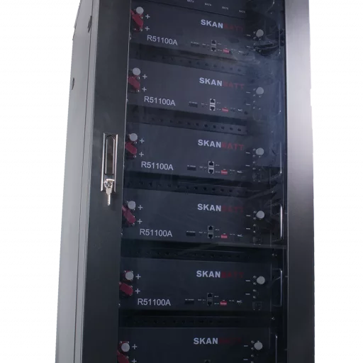 SKANBATT Kabinett/batteriskap for lithium rackmoduler 3U