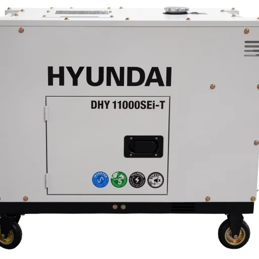 HYUNDAI DHY11000SEi-T Diesel Inverter Strømaggregat 8000W - Elektrisk start - 400V/230V - ATS