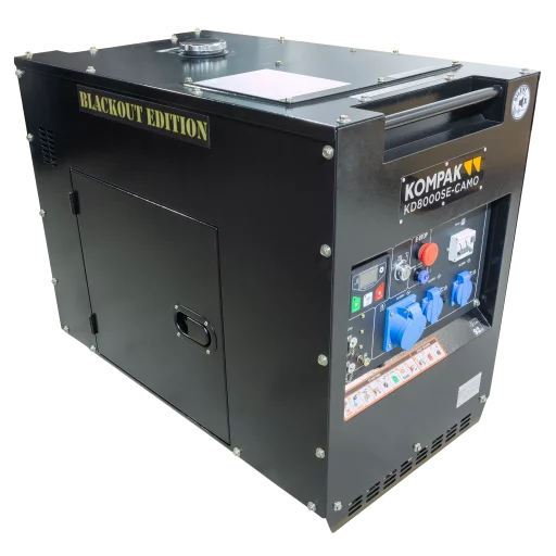 KOMPAK KD8000SE Strømaggregat 6300W - Diesel - Forvarming- ATS - 27 Liter