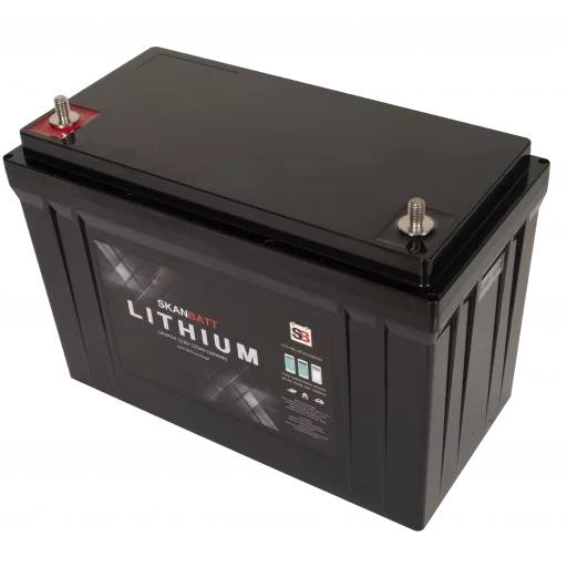 SKANBATT Bluetooth Lithium Batteri 12V 125AH 150A BMS - 8 års garanti