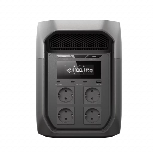 ECOFLOW DELTA 3 MAX Bærbar Strømforsyning - LPS - 2048Wh - 2400W