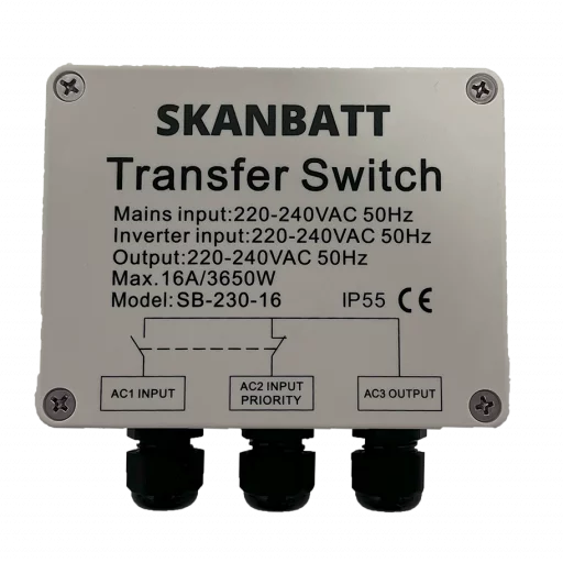 SKANBATT Transfer Switch 3600VA US-16
