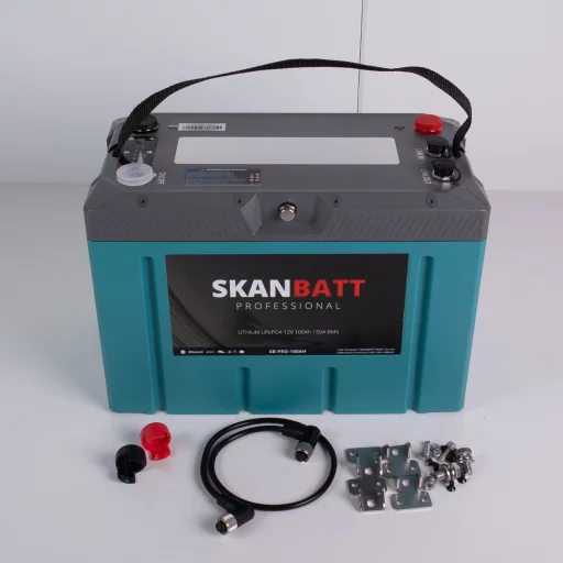 SKANBATT Lithium HEAT - IP67 - 12V 100Ah 150A BMS - HEAT - BT